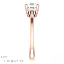 14k Rose Gold Asscher Cut Forever One Engagement Ring Setting #GTJ1220-asscher-fo-r 3 14k Rose Gold Asscher Cut Forever One Engagement Ring Setting #GTJ1220-asscher-fo-r