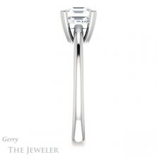 14k White Gold Asscher Cut Forever One Engagement Ring Setting #GTJ1220-asscher-fo-w