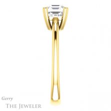 14k Yellow Gold Asscher Cut Forever One Engagement Ring Setting #GTJ1220-asscher-fo-y 3 14k Yellow Gold Asscher Cut Forever One Engagement Ring Setting #GTJ1220-asscher-fo-y