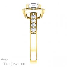 14k Yellow Gold Asscher Cut Forever One Engagement Ring Setting #GTJ1222-asscher-fo-y
