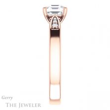 14k Rose Gold Asscher Cut Forever One Engagement Ring Setting #GTJ1232-asscher-fo-r
