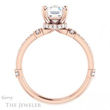 14k Rose Gold Asscher Cut Forever One Engagement Ring Setting #GTJ1240-asscher-fo-r