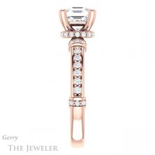 14k Rose Gold Asscher Cut Forever One Engagement Ring Setting #GTJ1240-asscher-fo-r