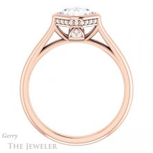 14k Rose Gold Asscher Cut Forever One Engagement Ring Setting #GTJ1242-asscher-fo-r 2 14k Rose Gold Asscher Cut Forever One Engagement Ring Setting #GTJ1242-asscher-fo-r