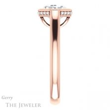 14k Rose Gold Asscher Cut Forever One Engagement Ring Setting #GTJ1242-asscher-fo-r 3 14k Rose Gold Asscher Cut Forever One Engagement Ring Setting #GTJ1242-asscher-fo-r
