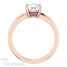 14k Rose Gold Asscher Cut Forever One Engagement Ring Setting #GTJ1243-asscher-fo-r 2 14k Rose Gold Asscher Cut Forever One Engagement Ring Setting #GTJ1243-asscher-fo-r