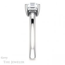 14k White Gold Asscher Cut Forever One Engagement Ring Setting #GTJ1243-asscher-fo-w