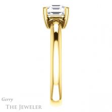 14k Yellow Gold Asscher Cut Forever One Engagement Ring Setting #GTJ1243-asscher-fo-y 3 14k Yellow Gold Asscher Cut Forever One Engagement Ring Setting #GTJ1243-asscher-fo-y