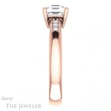 14k Rose Gold Asscher Cut Forever One Engagement Ring Setting #GTJ1249-asscher-fo-r
