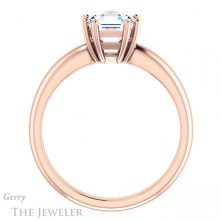 14k Rose Gold Asscher Cut Forever One Engagement Ring Setting #GTJ1251-asscher-fo-r