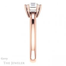 14k Rose Gold Asscher Cut Forever One Engagement Ring Setting #GTJ1251-asscher-fo-r