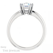 14k White Gold Asscher Cut Forever One Engagement Ring Setting #GTJ1251-asscher-fo-w 2 14k White Gold Asscher Cut Forever One Engagement Ring Setting #GTJ1251-asscher-fo-w
