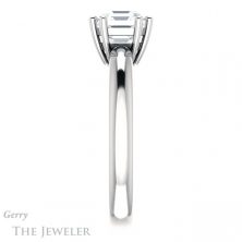14k White Gold Asscher Cut Forever One Engagement Ring Setting #GTJ1251-asscher-fo-w 3 14k White Gold Asscher Cut Forever One Engagement Ring Setting #GTJ1251-asscher-fo-w