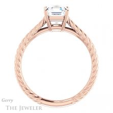 14k Rose Gold Asscher Cut Forever One Engagement Ring Setting #GTJ1263-asscher-fo-r