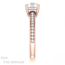 14k Rose Gold Asscher Cut Forever One Engagement Ring Setting #GTJ1265-asscher-fo-r 3 14k Rose Gold Asscher Cut Forever One Engagement Ring Setting #GTJ1265-asscher-fo-r