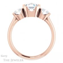 14k Rose Gold Asscher Cut Forever One Engagement Ring Setting #GTJ1269-asscher-fo-r 2 14k Rose Gold Asscher Cut Forever One Engagement Ring Setting #GTJ1269-asscher-fo-r