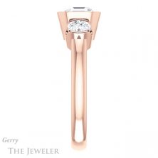 14k Rose Gold Asscher Cut Forever One Engagement Ring Setting #GTJ1269-asscher-fo-r 3 14k Rose Gold Asscher Cut Forever One Engagement Ring Setting #GTJ1269-asscher-fo-r