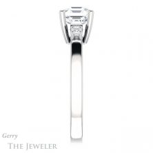 14k White Gold Asscher Cut Forever One Engagement Ring Setting #GTJ1270-asscher-fo-w