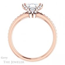 14k Rose Gold Asscher Cut Forever One Engagement Ring Setting #GTJ906-asscher-fo-r 2 14k Rose Gold Asscher Cut Forever One Engagement Ring Setting #GTJ906-asscher-fo-r