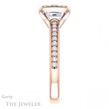 14k Rose Gold Asscher Cut Forever One Engagement Ring Setting #GTJ906-asscher-fo-r 3 14k Rose Gold Asscher Cut Forever One Engagement Ring Setting #GTJ906-asscher-fo-r