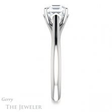14k White Gold Asscher Cut Forever One Engagement Ring Setting #GTJ916-asscher-fo-w 3 14k White Gold Asscher Cut Forever One Engagement Ring Setting #GTJ916-asscher-fo-w