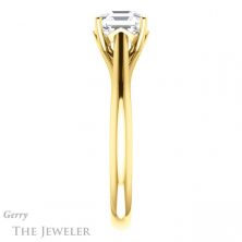 14k Yellow Gold Asscher Cut Forever One Engagement Ring Setting #GTJ916-asscher-fo-y