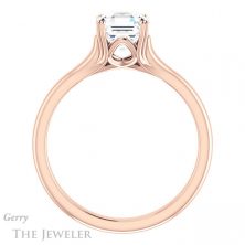 14k Rose Gold Asscher Cut Forever One Engagement Ring Setting #GTJ917-asscher-fo-r 2 14k Rose Gold Asscher Cut Forever One Engagement Ring Setting #GTJ917-asscher-fo-r