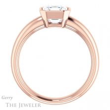 14k Rose Gold Asscher Cut Forever One Engagement Ring Setting #GTJ922-asscher-fo-r 2 14k Rose Gold Asscher Cut Forever One Engagement Ring Setting #GTJ922-asscher-fo-r