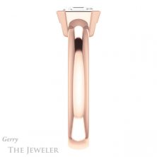 14k Rose Gold Asscher Cut Forever One Engagement Ring Setting #GTJ922-asscher-fo-r 3 14k Rose Gold Asscher Cut Forever One Engagement Ring Setting #GTJ922-asscher-fo-r