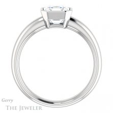 14k White Gold Asscher Cut Forever One Engagement Ring Setting #GTJ922-asscher-fo-w 2 14k White Gold Asscher Cut Forever One Engagement Ring Setting #GTJ922-asscher-fo-w