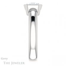 14k White Gold Asscher Cut Forever One Engagement Ring Setting #GTJ922-asscher-fo-w 3 14k White Gold Asscher Cut Forever One Engagement Ring Setting #GTJ922-asscher-fo-w