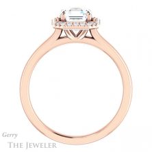 14k Rose Gold Asscher Cut Forever One Engagement Ring Setting #GTJ925-asscher-fo-r 2 14k Rose Gold Asscher Cut Forever One Engagement Ring Setting #GTJ925-asscher-fo-r