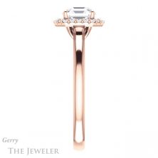 14k Rose Gold Asscher Cut Forever One Engagement Ring Setting #GTJ925-asscher-fo-r 3 14k Rose Gold Asscher Cut Forever One Engagement Ring Setting #GTJ925-asscher-fo-r