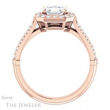 14k Rose Gold Asscher Cut Forever One Engagement Ring Setting #GTJ928-asscher-fo-r 2 14k Rose Gold Asscher Cut Forever One Engagement Ring Setting #GTJ928-asscher-fo-r