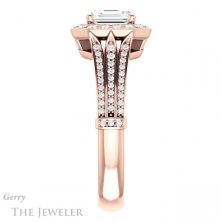 14k Rose Gold Asscher Cut Forever One Engagement Ring Setting #GTJ928-asscher-fo-r 3 14k Rose Gold Asscher Cut Forever One Engagement Ring Setting #GTJ928-asscher-fo-r