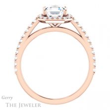 14k Rose Gold Asscher Cut Forever One Engagement Ring Setting #GTJ932-asscher-fo-r 2 14k Rose Gold Asscher Cut Forever One Engagement Ring Setting #GTJ932-asscher-fo-r