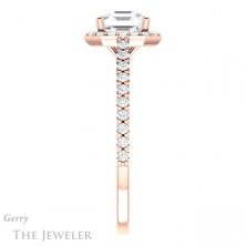 14k Rose Gold Asscher Cut Forever One Engagement Ring Setting #GTJ932-asscher-fo-r 3 14k Rose Gold Asscher Cut Forever One Engagement Ring Setting #GTJ932-asscher-fo-r
