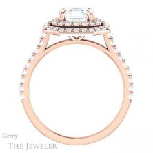 14k Rose Gold Asscher Cut Forever One Engagement Ring Setting #GTJ935-asscher-fo-r 2 14k Rose Gold Asscher Cut Forever One Engagement Ring Setting #GTJ935-asscher-fo-r