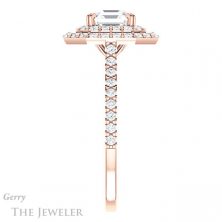 14k Rose Gold Asscher Cut Forever One Engagement Ring Setting #GTJ935-asscher-fo-r 3 14k Rose Gold Asscher Cut Forever One Engagement Ring Setting #GTJ935-asscher-fo-r
