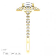 14k Yellow Gold Asscher Cut Forever One Engagement Ring Setting #GTJ935-asscher-fo-y 3 14k Yellow Gold Asscher Cut Forever One Engagement Ring Setting #GTJ935-asscher-fo-y