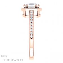 14k Rose Gold Asscher Cut Forever One Engagement Ring Setting #GTJ936-asscher-fo-r