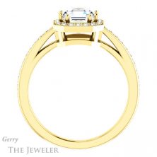14k Yellow Gold Asscher Cut Forever One Engagement Ring Setting #GTJ936-asscher-fo-y
