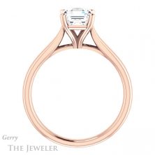 14k Rose Gold Asscher Cut Forever One Engagement Ring Setting #GTJ937-asscher-fo-r 2 14k Rose Gold Asscher Cut Forever One Engagement Ring Setting #GTJ937-asscher-fo-r