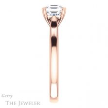 14k Rose Gold Asscher Cut Forever One Engagement Ring Setting #GTJ937-asscher-fo-r 3 14k Rose Gold Asscher Cut Forever One Engagement Ring Setting #GTJ937-asscher-fo-r