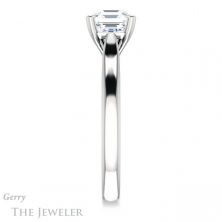 14k White Gold Asscher Cut Forever One Engagement Ring Setting #GTJ937-asscher-fo-w