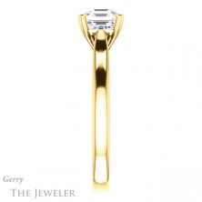 14k Yellow Gold Asscher Cut Forever One Engagement Ring Setting #GTJ937-asscher-fo-y