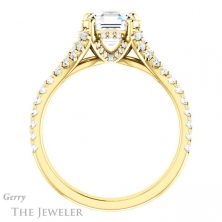 14k Yellow Gold Asscher Cut Forever One Engagement Ring Setting #GTJ942-asscher-fo-y