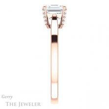 14k Rose Gold Asscher Cut Forever One Engagement Ring Setting #GTJ943-asscher-fo-r 3 14k Rose Gold Asscher Cut Forever One Engagement Ring Setting #GTJ943-asscher-fo-r