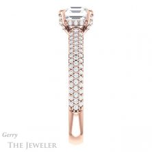14k Rose Gold Asscher Cut Forever One Engagement Ring Setting #GTJ946-asscher-fo-r