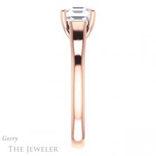 14k Rose Gold Asscher Cut Forever One Engagement Ring Setting #GTJ947-asscher-fo-r